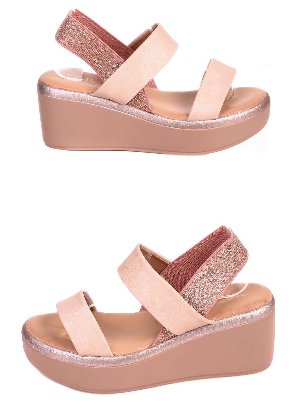 Ежедневни дамски комфортни сандали на платформа 4C-21131 pink