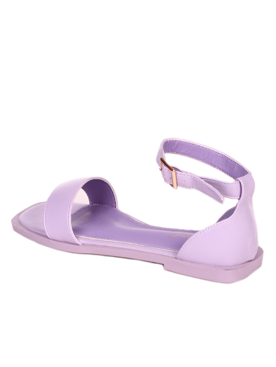 Ежедневни дамски равни сандали в лилаво 4M-21067 lt.purple