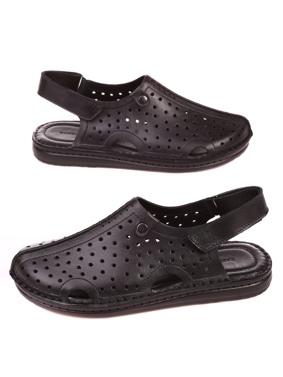 Ежедневни мъжки сандали от естествена кожа 8AT-21333 black