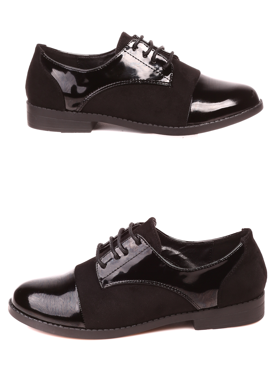 Ежедневни дамски обувки в черно 3M-21537 black