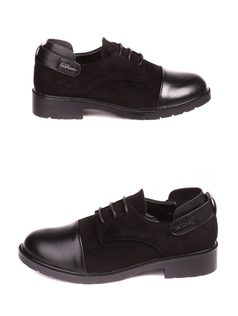 Ежедневни дамски обувки в черно 3R-21632 black