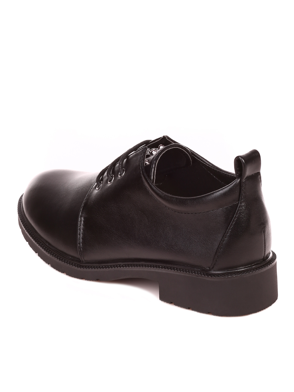 Ежедневни дамски обувки в черно 3R-21633 black pu