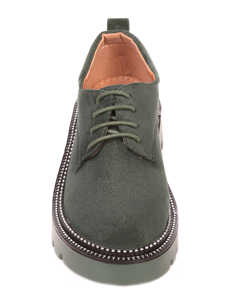 Ежедневни дамски обувки в зелено 3R-21634 green