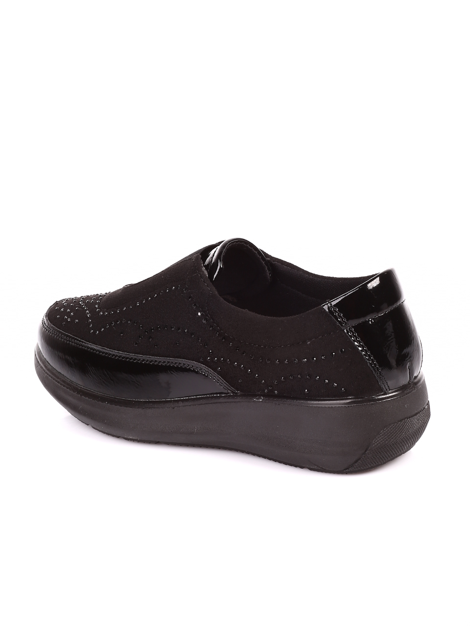 Ежедневни дамски обувки на платформа в черно 3C-21639 black
