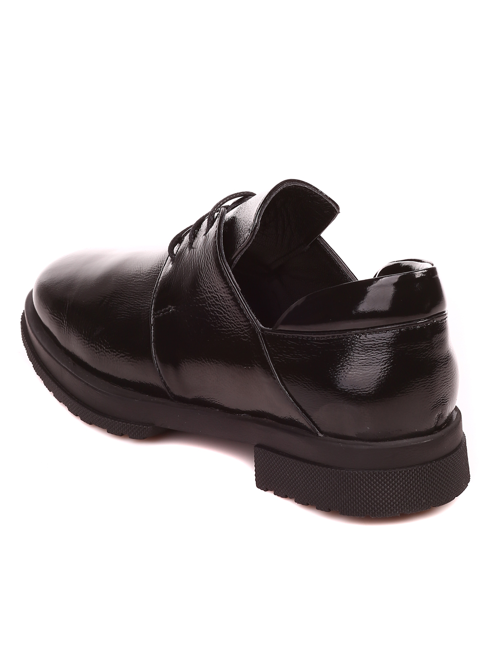 Ежедневни дамски лачени обувки в черно 3AT-21732 black