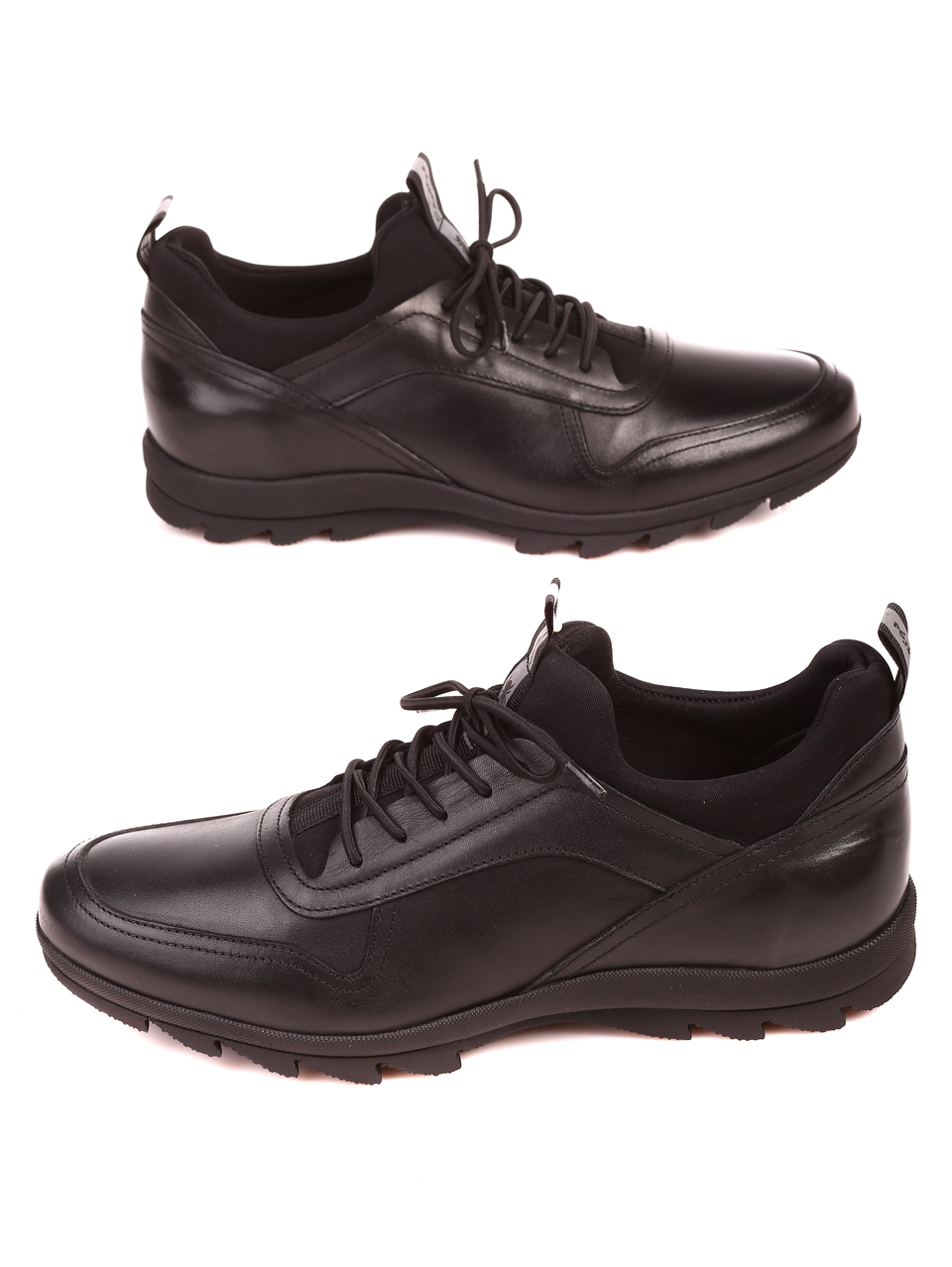 Ежедневни мъжки обувки от естествена кожа 7AT-21871 black