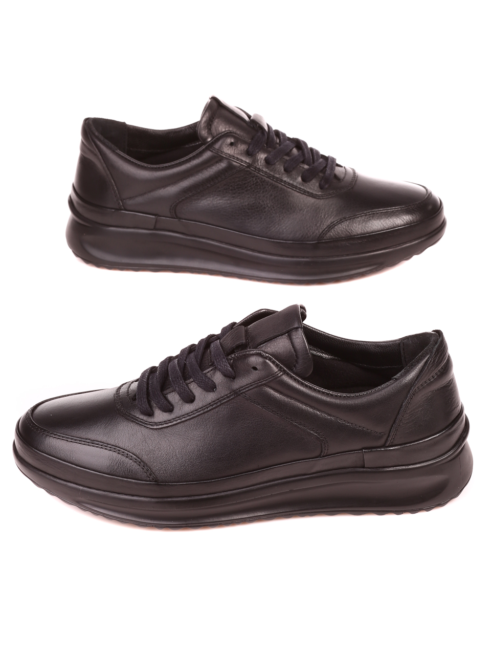 Ежедневни мъжки обувки от естествена кожа 7AT-21849 black