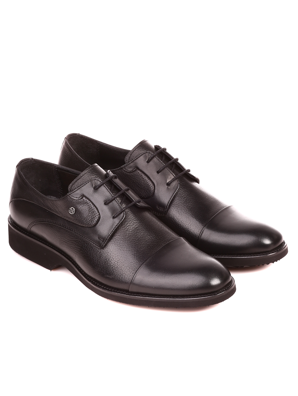 Елегантни мъжки обувки от естествена кожа 7AT-21857 black