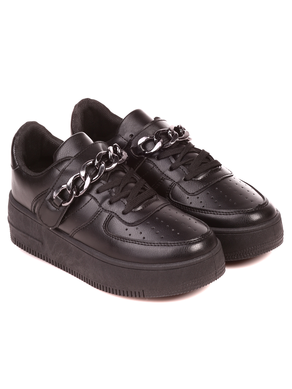 Ежедневни дамски обувки в черно 3U-21503 black