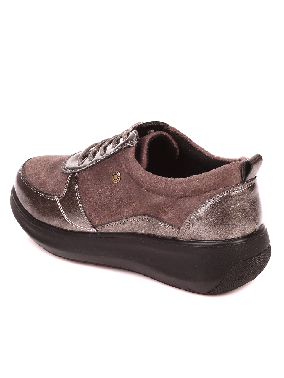 Ежедневни дамски обувки в кафяво 3C-21641 taupe/brown