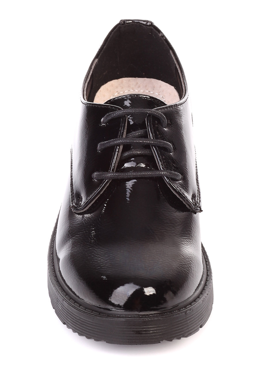 Ежедневни дамски лачени обувки в черно 3C-21644 black-20623