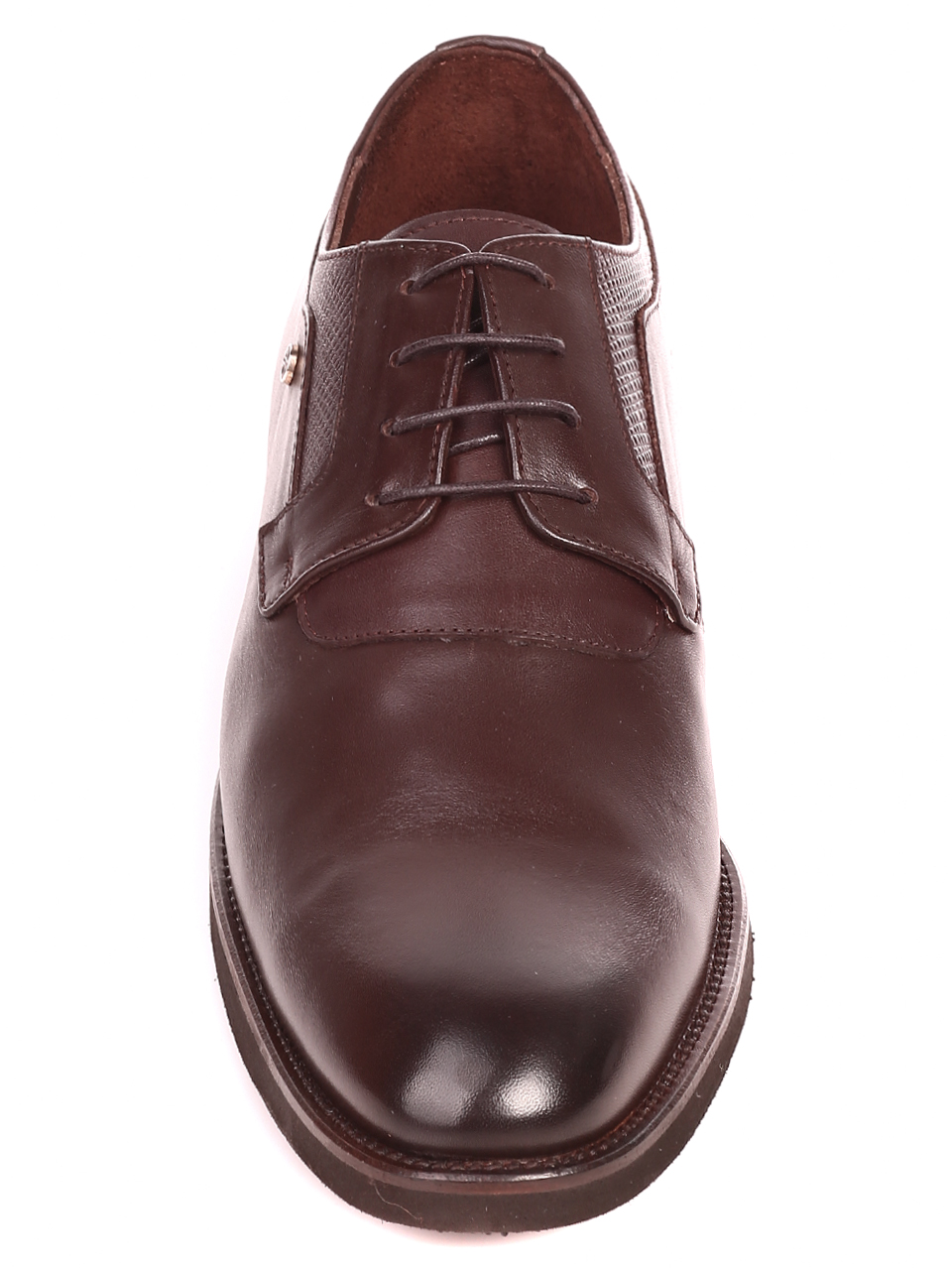 Елегантни мъжки обувки от естествена кожа 7AT-21855 brown