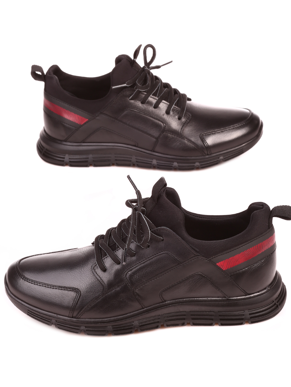 Ежедневни мъжки обувки от естествена кожа 7AT-21872 black