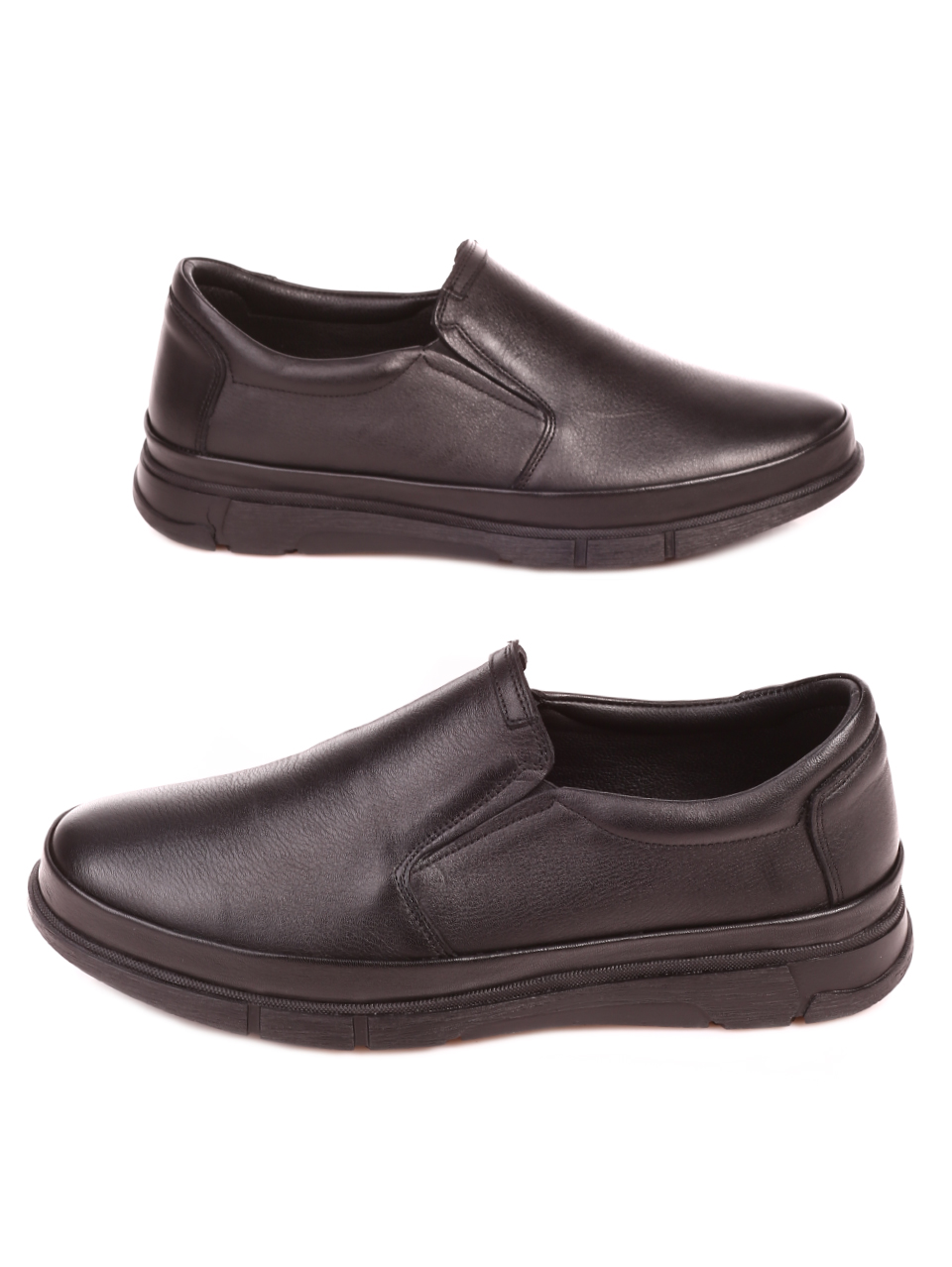 Ежедневни мъжки обувки от естествена кожа 7AT-21841 black