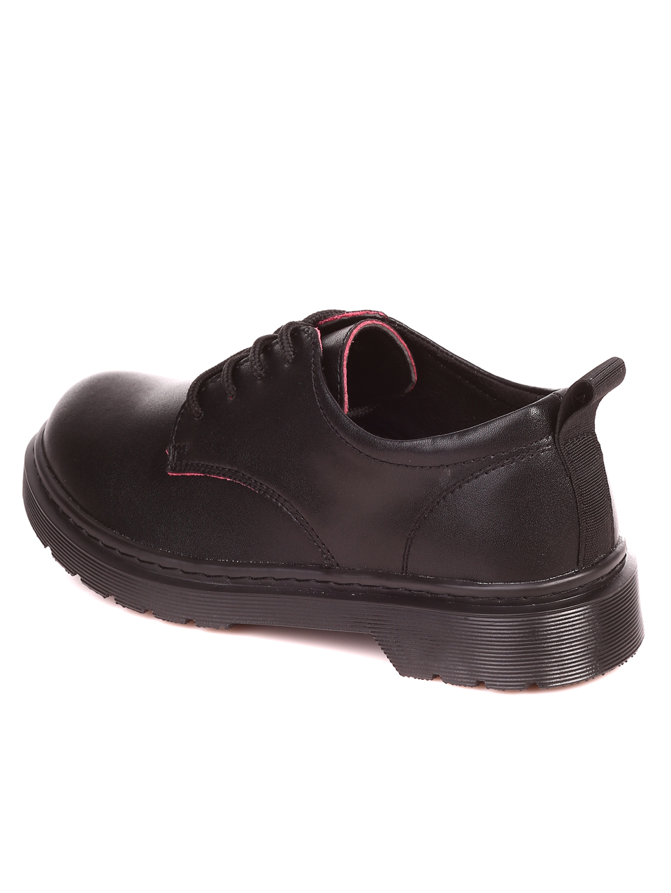 Ежедневни дамски обувки от естествена кожа в черно 3AF-21555 black 
