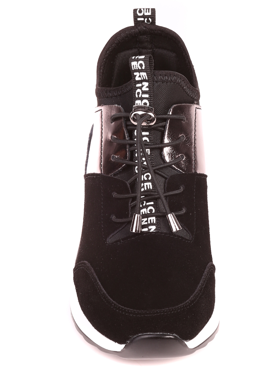 Ежедневни дамски обувки в черно и сиво 3AF-21677 black