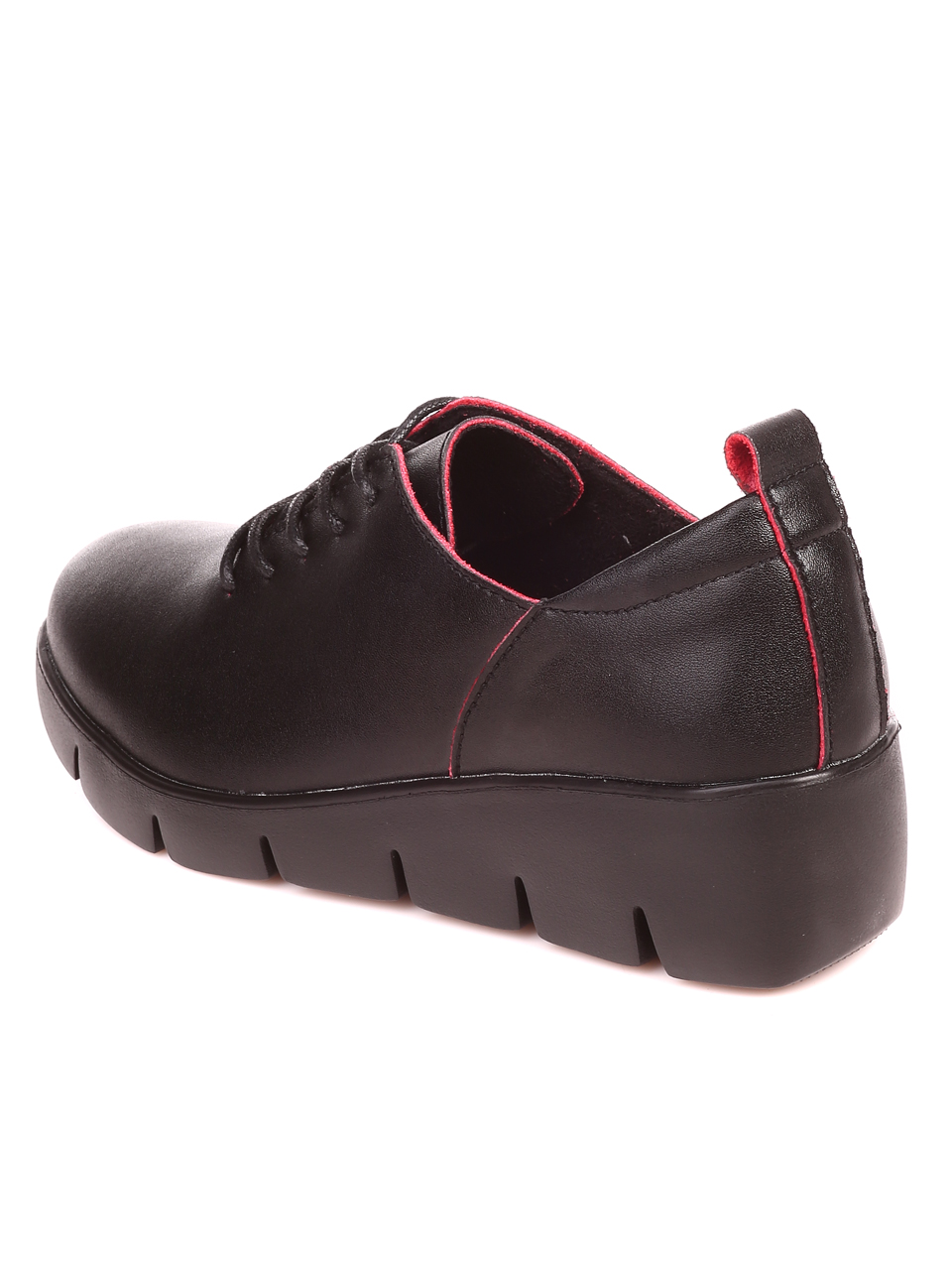 Ежедневни дамски обувки от естествена кожа в черно 3AF-21567 black