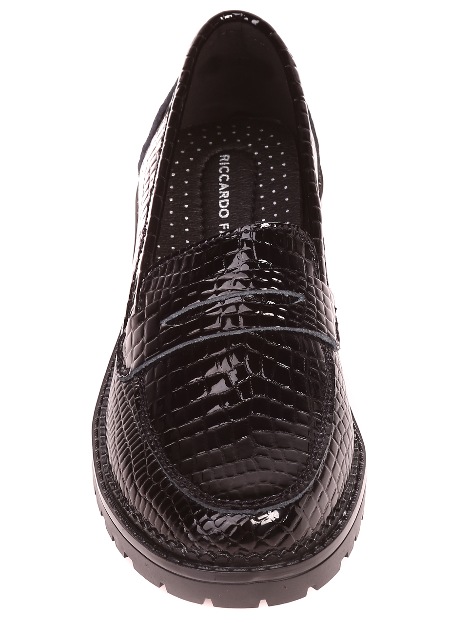Ежедневни дамски обувки от естествена кожа в черно 3AF-21572 black 