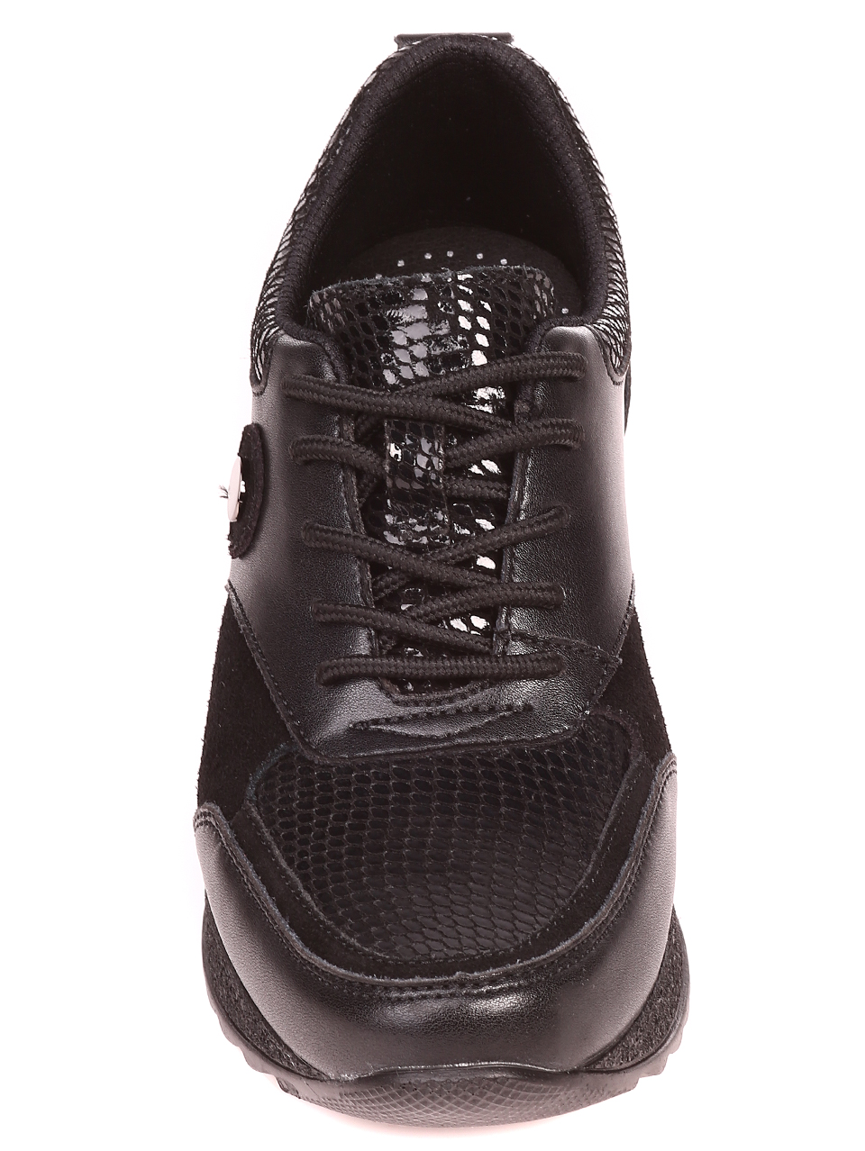 Ежедневни дамски обувки от естествена кожа в черно 3AF-21577 black 