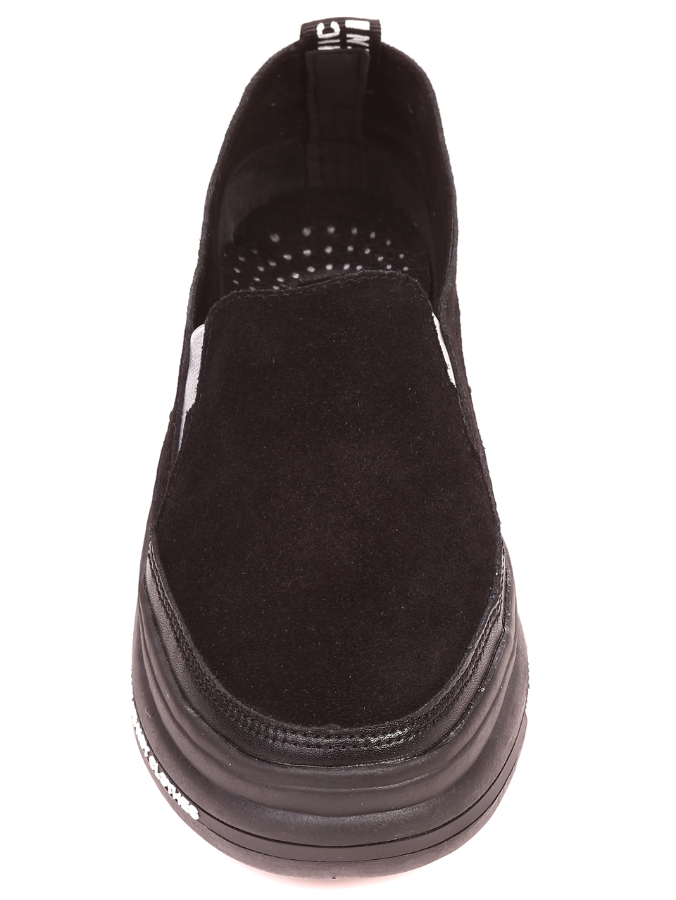 Ежедневни дамски обувки от естествен велур 3AF-21582 black 