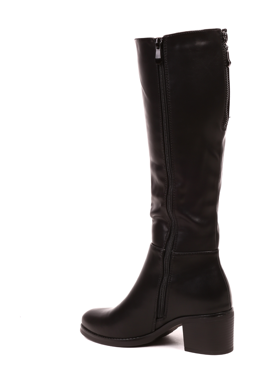 Ежедневни дамски ботуши в черно 1R-21625 black pu