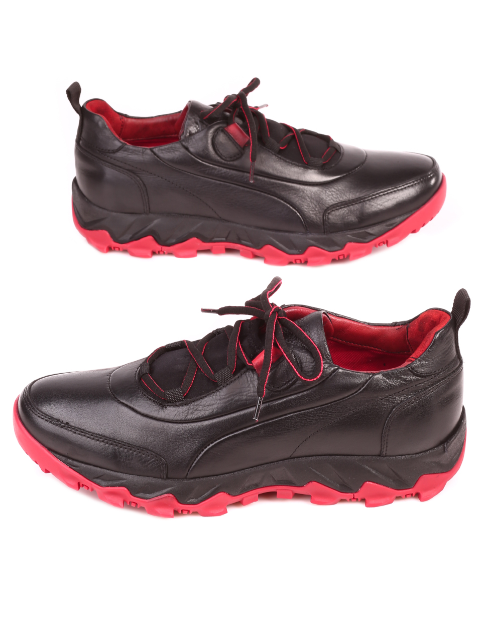 Ежедневни мъжки обувки от естествена кожа 7AT-21853 black