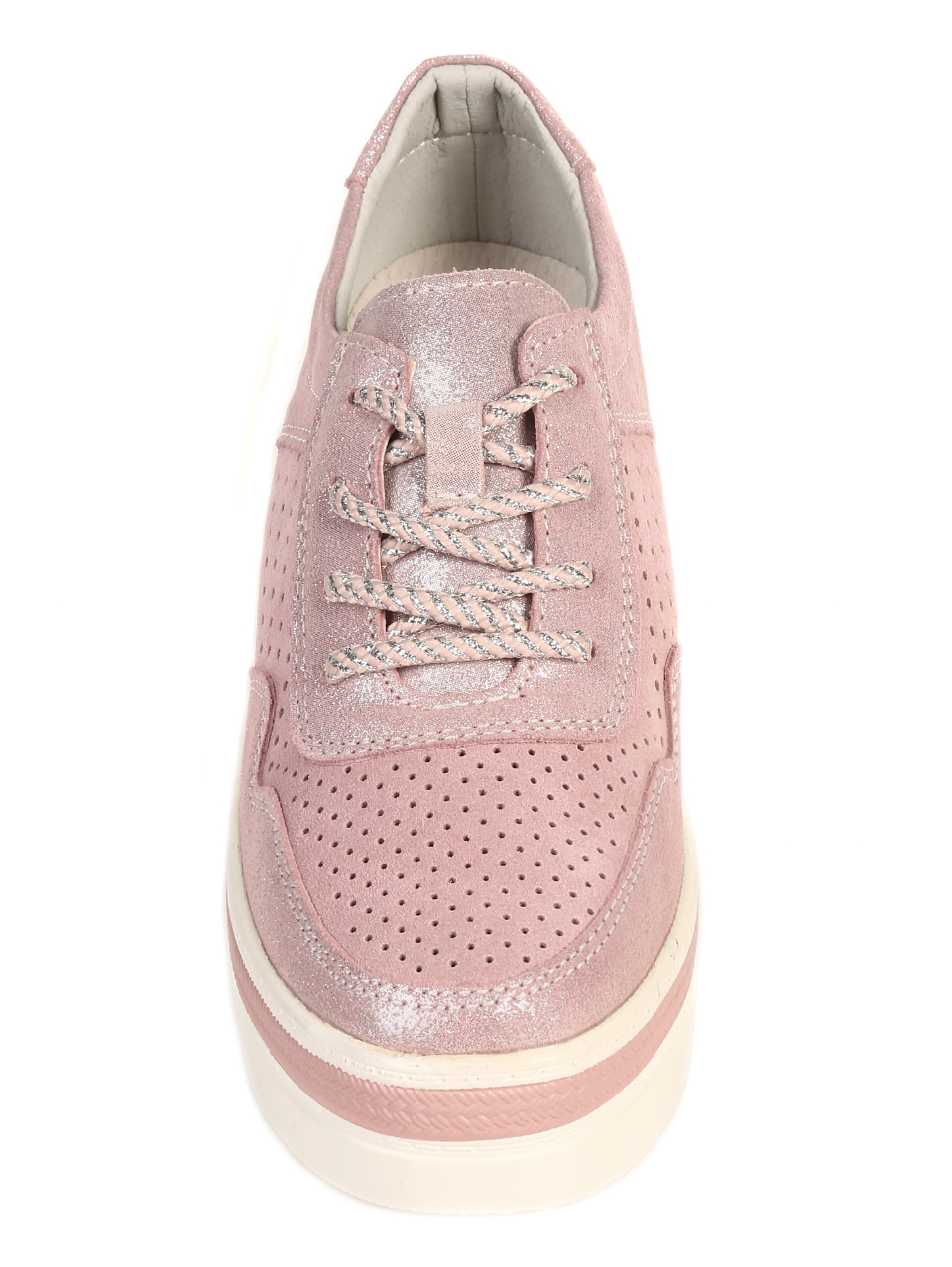 Ежедневни дамски обувки от естествена кожа в розово 8-1823-3 pink