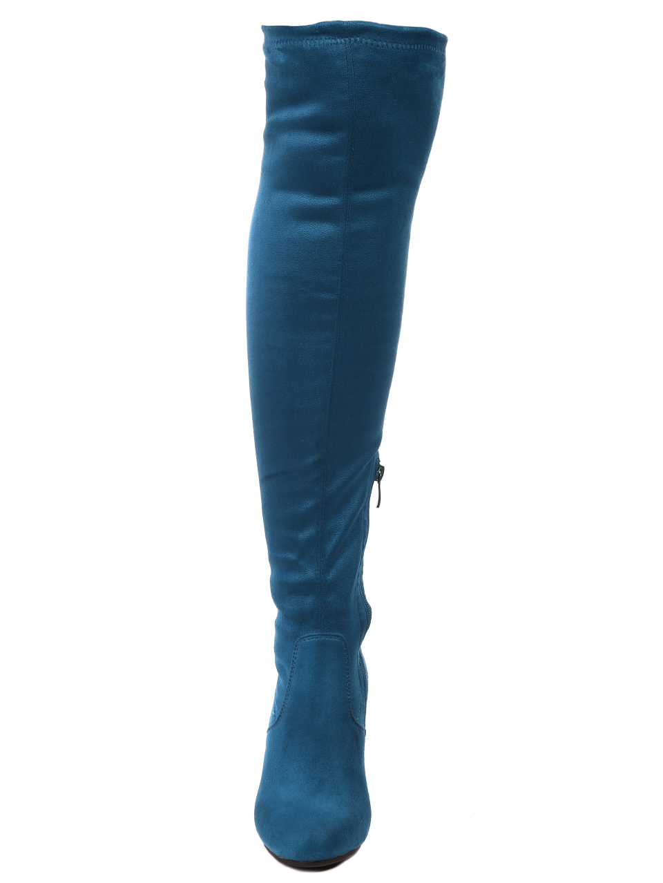 Елегантни дамски ботуши в синьо 1R-21626 blue/green