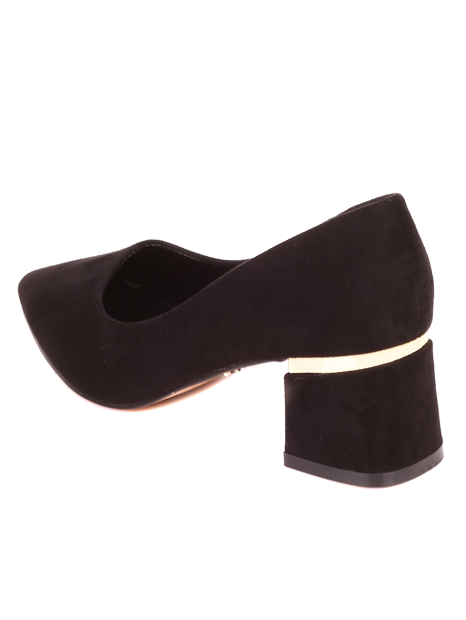 Елегантни дамски обувки на ток в черно 3M-21817 black mf