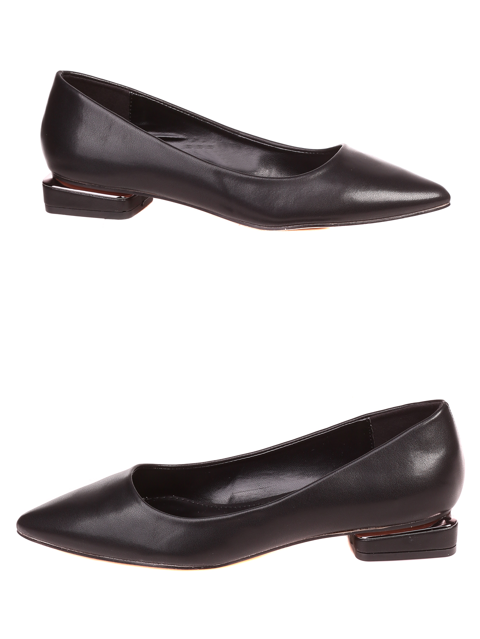 Ежедневни дамски обувки в черно 3M-21818 black pu