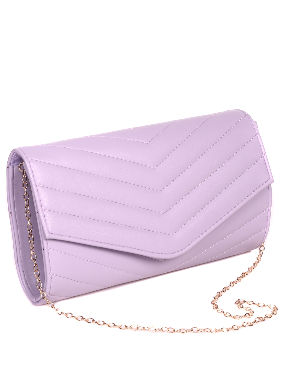 Официална дамска чанта-клъч в лилаво 9AG-21826 purple