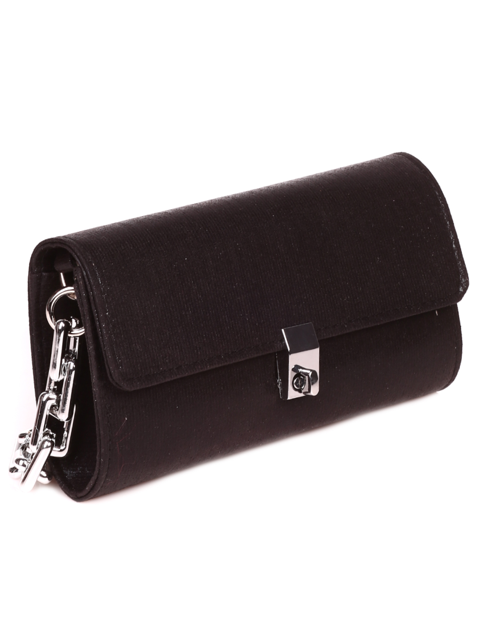 Официална дамска чанта-клъч в черно 9AG-21831 all black
