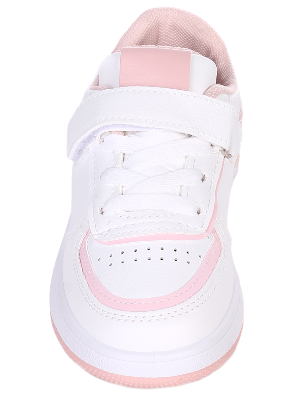 Ежедневни детски обувки в бяло и розово 18U-22001 white/pink