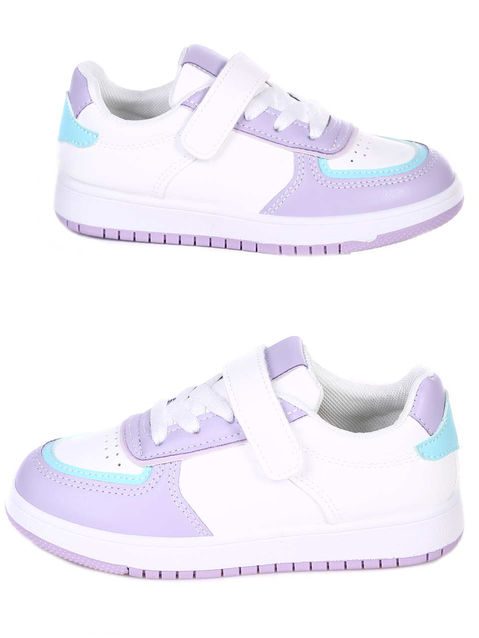 Ежедневни детски обувки в бяло и лилаво 18U-22001 white/purple