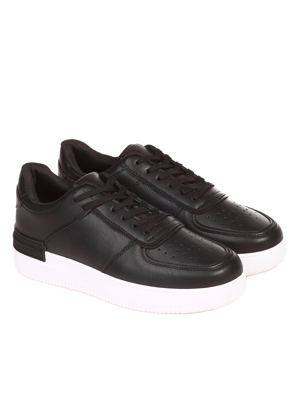Ежедневни мъжки обувки в черно 7U-22009 black