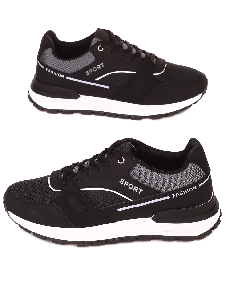 Ежедневни мъжки обувки в черно 7U-22019 black
