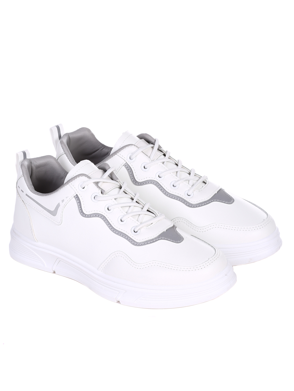 Ежедневни мъжки обувки в бяло 7U-22012 white