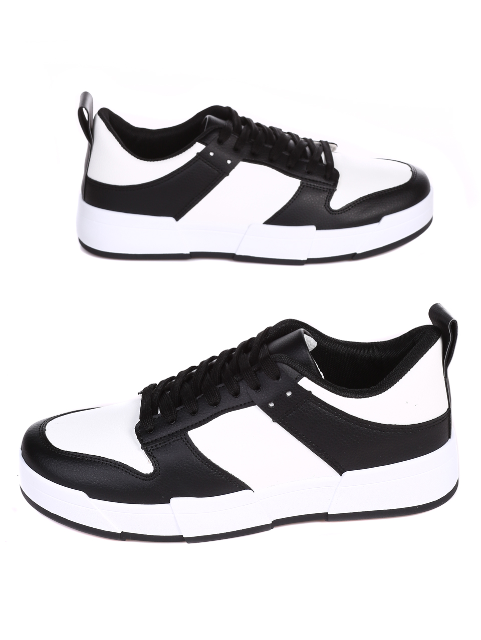 Ежедневни мъжки обувки в черно и бяло 7U-22020 black