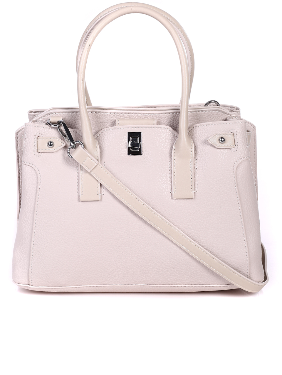 Ежедневна/елегантна дамска чанта в бежово 9Q-22076 off white