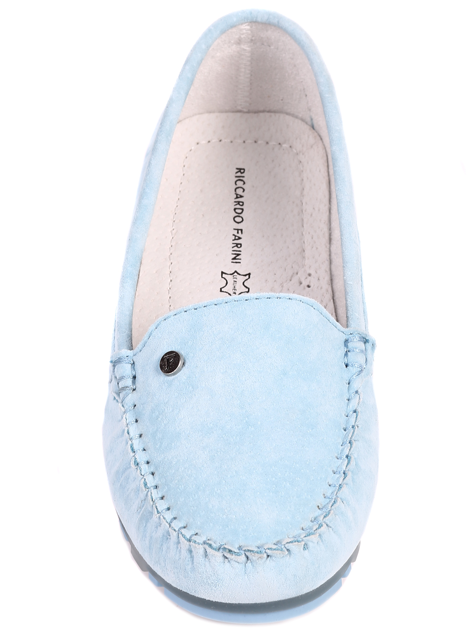 Ежедневни дамски обувки от велур в синьо 3AF-22104 blue