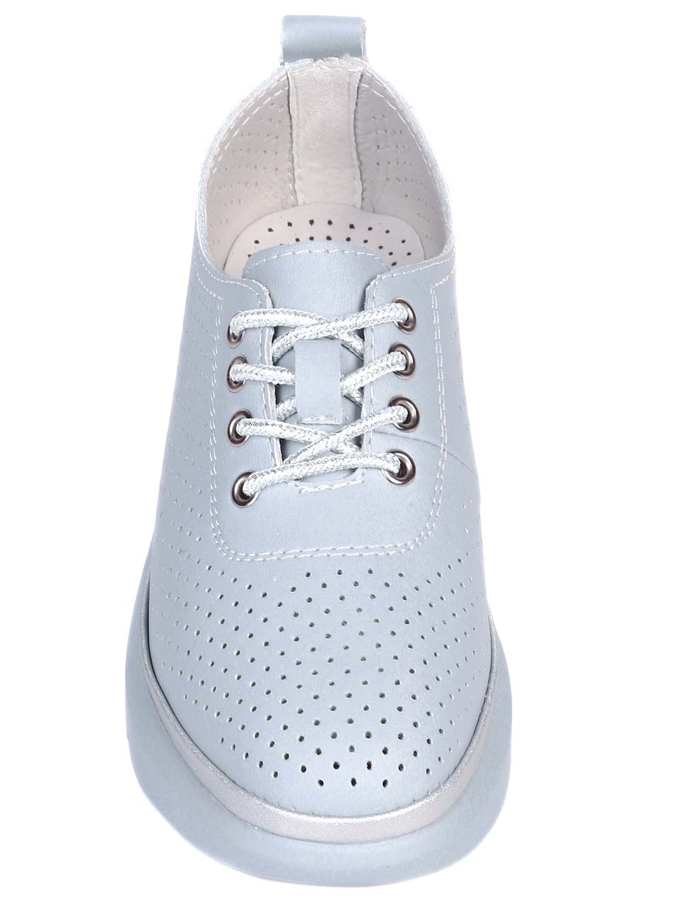 Ежедневни дамски обувки от естествена кожа в синьо 3AF-22136 grey