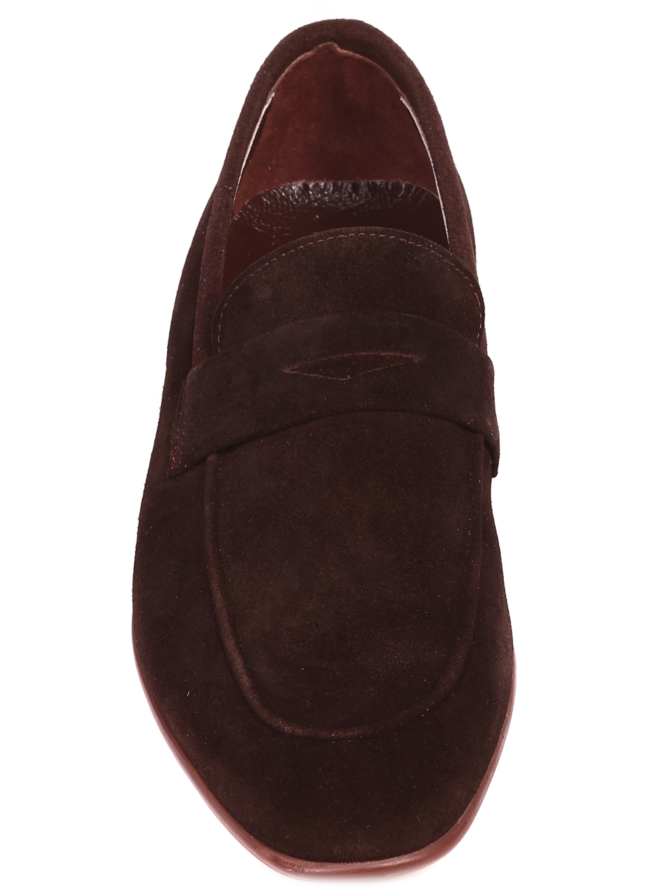 Ежедневни мъжки обувки от естествен велур 7AT-22278 brown
