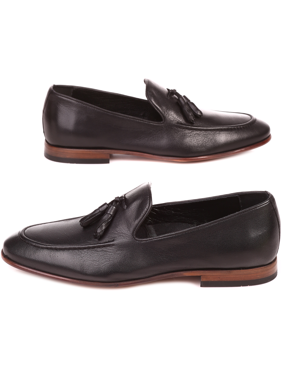 Елегантни мъжки обувки от естествена кожа  7AT-22283 black