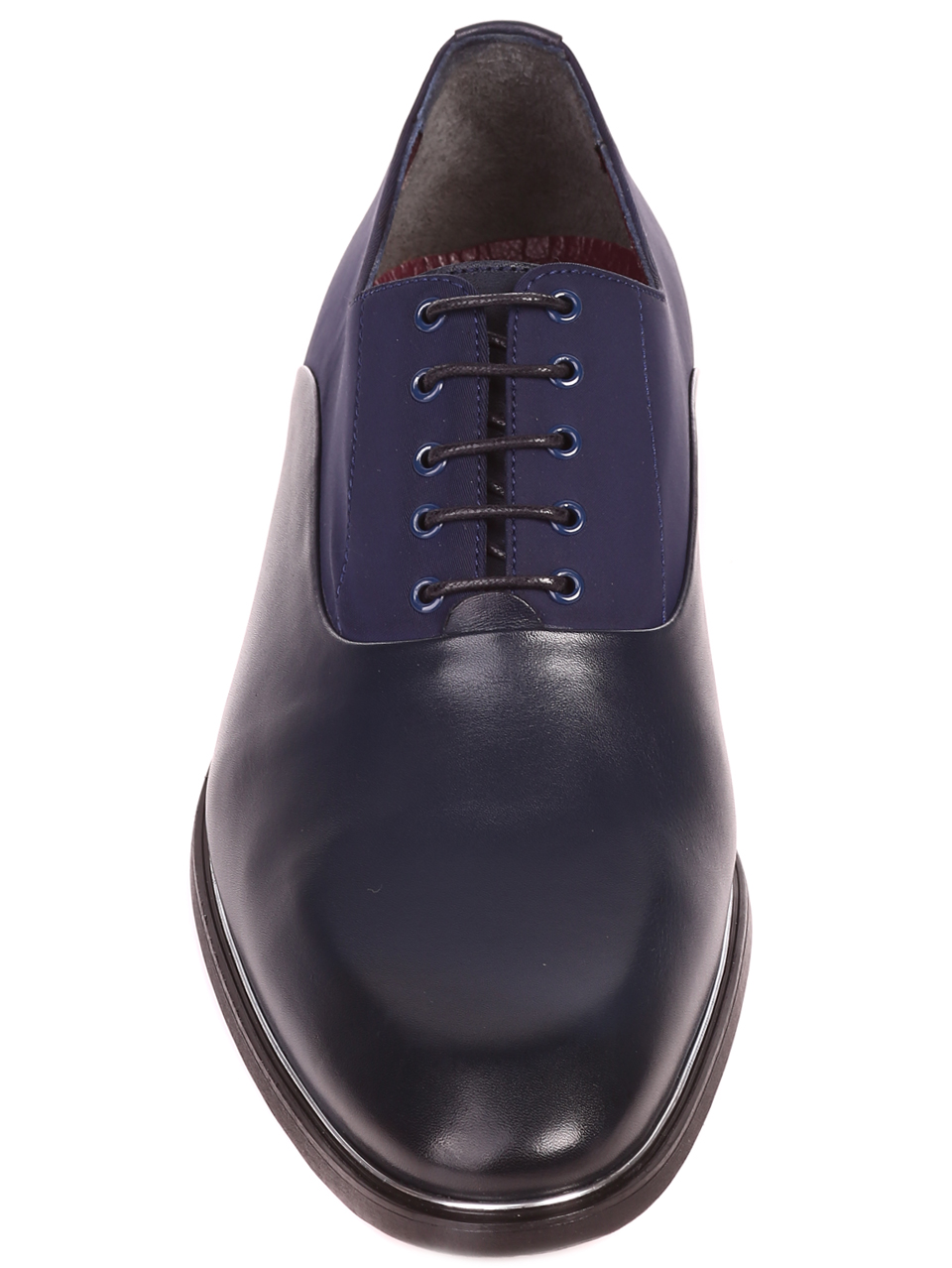 Елегантни мъжки обувки от естествена кожа 7AT-22282 navy