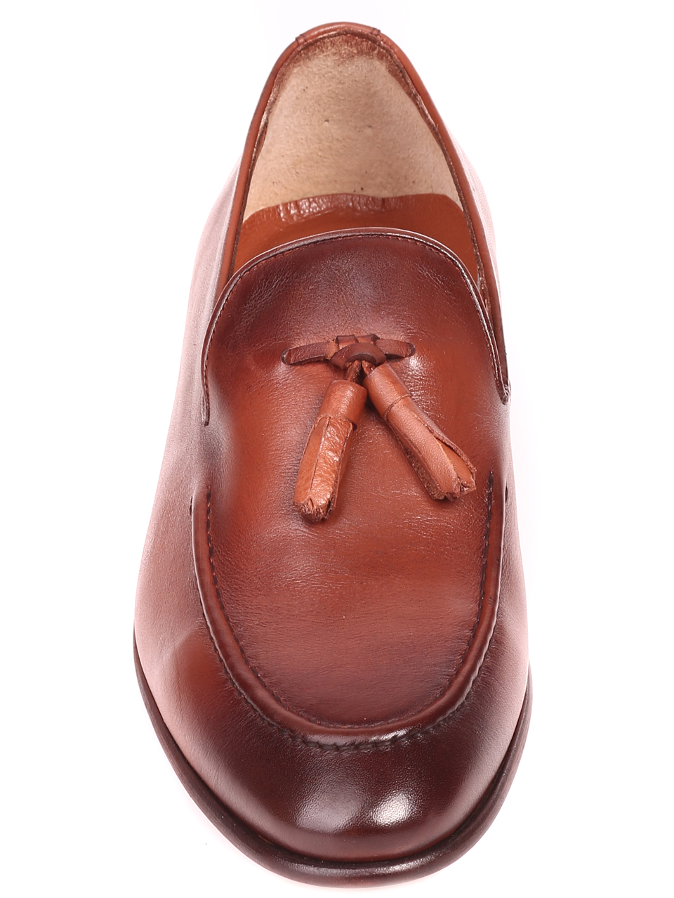 Елегантни мъжки обувки от естествена кожа  7AT-22283 camel