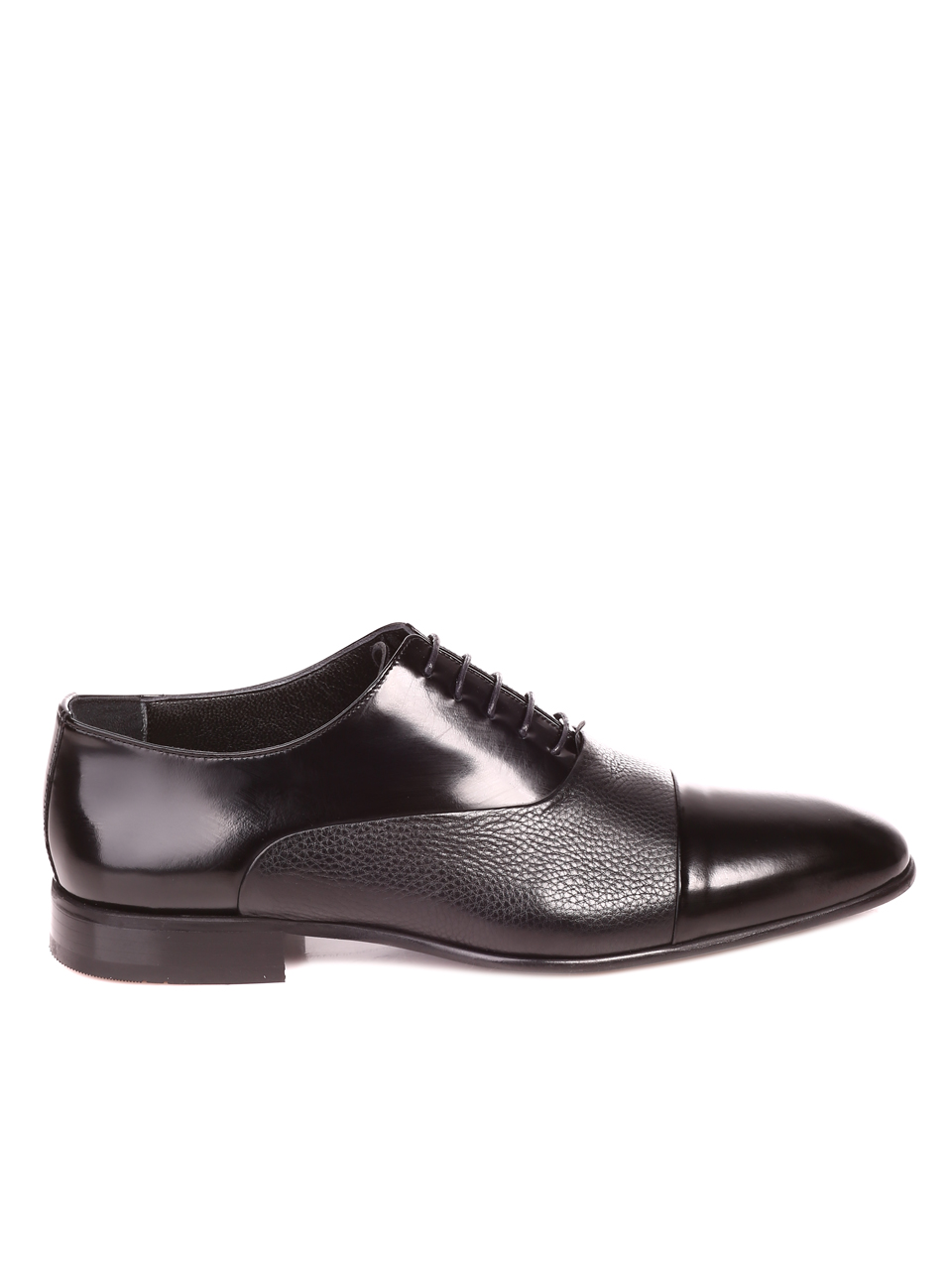 Елегантни мъжки обувки от естествен лак и естествена кожа 7AT-22286 black