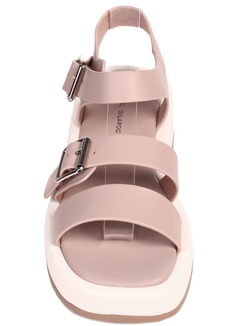 Ежедневни дамски сандали на платформа от естествена кожа 4AF-22184 pink