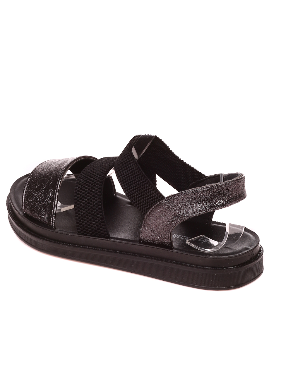 Ежедневни дамски равни сандали в черно 4D-22202 black