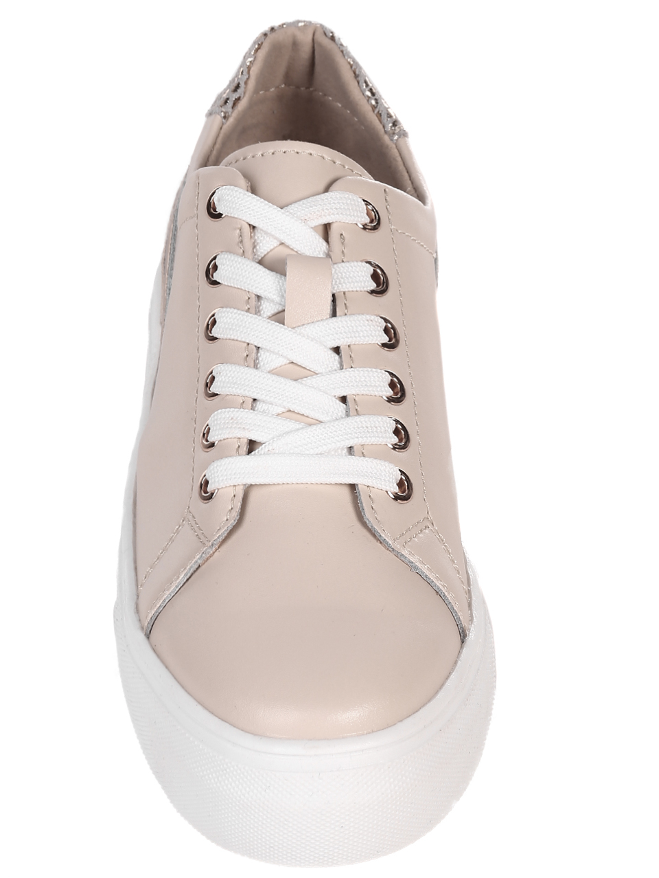 Ежедневни дамски обувки от естествена кожа в бежово 3AF-22127 beige