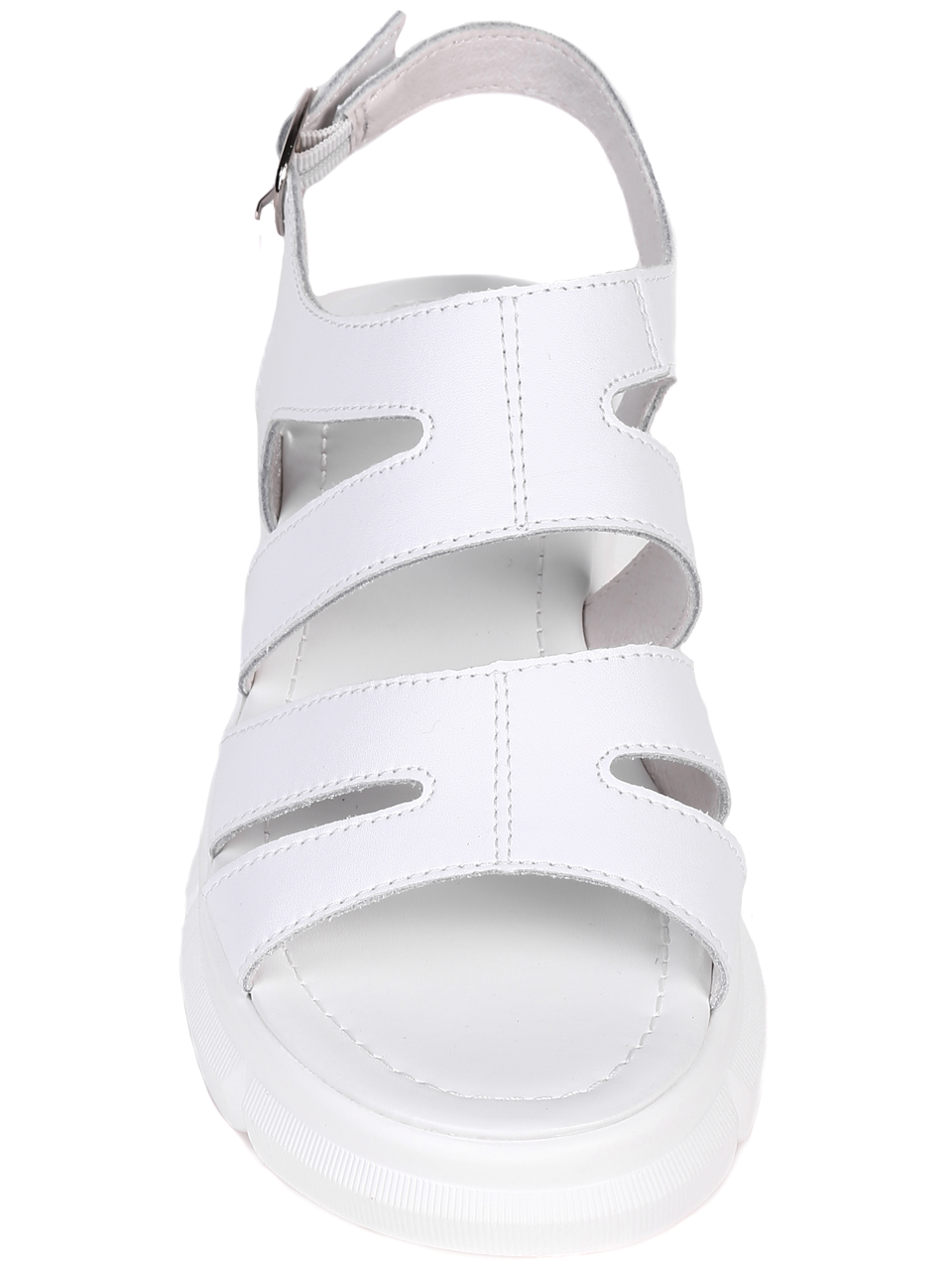 Ежедневни дамски сандали от естествена кожа 4AF-22150 white